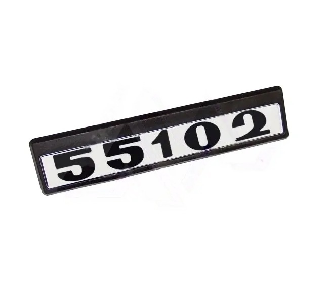 Табличка кабины 55102 старого образца (черно/белые)