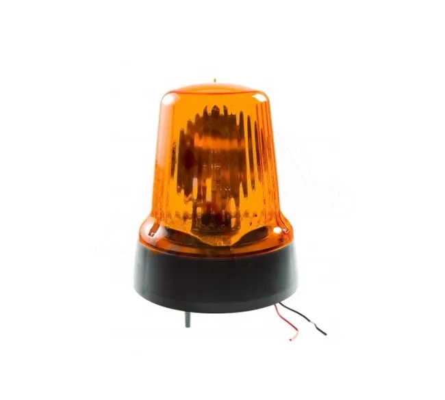 Маяк проблесковый 24V 21W (на болтах, с проводами) автожелтый / Сакура
