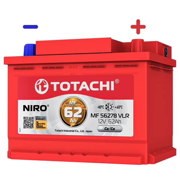 АКБ-6СТ-62 (650А) о/п TOTACHI пр-во Япония 242х175х175 низкий (обслуж)