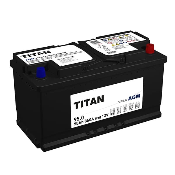 АКБ-6СТ-95 (850A) о/п Titan AGM Н.Новгород 353x175x190 (не обслуж)