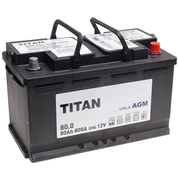 АКБ-6СТ-80 (800А) о/п TITAN AGM Н.Новгород 315х175х190 (не обслуж)