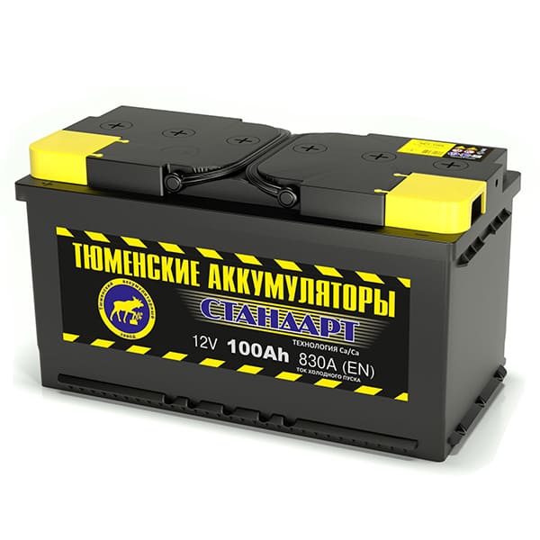 АКБ-6СТ-100 (830А) п/п "СТАНДАРТ" Тюмень 353х175х190 (обслуж)