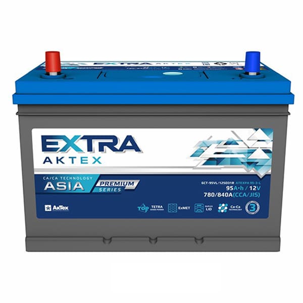 АКБ-6СТ-95 (840А) о/п АКТЕХ EXTRA PREMIUM ASIA 306х175х225