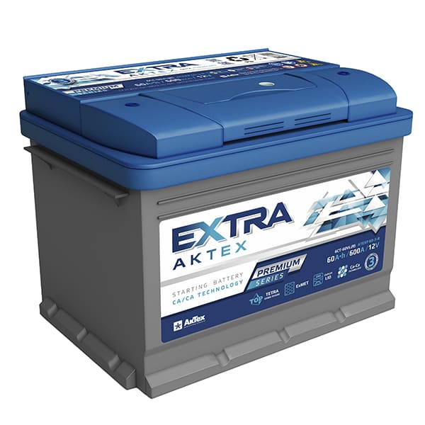 АКБ-6СТ-60 (600А) п/п АКТЕХ EXTRA PREMIUM 242х175х190