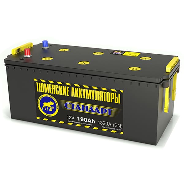 АКБ-6СТ-190 (1320А) о/п "СТАНДАРТ" (конус) Тюмень 518х228х238 (обслуж)