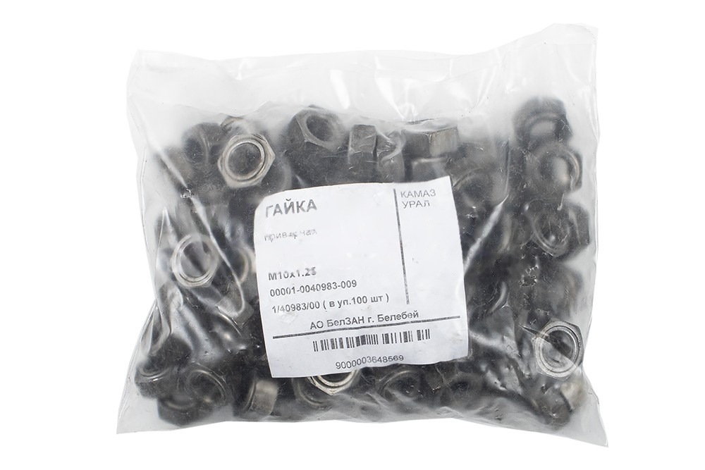 Гайка М10х1.25 приварная КАМАЗ, УРАЛ (уп.100 шт)