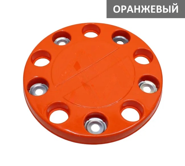 Колпак колеса Евро (пластиковый) закрытого типа (ОРАНЖЕВЫЙ)
