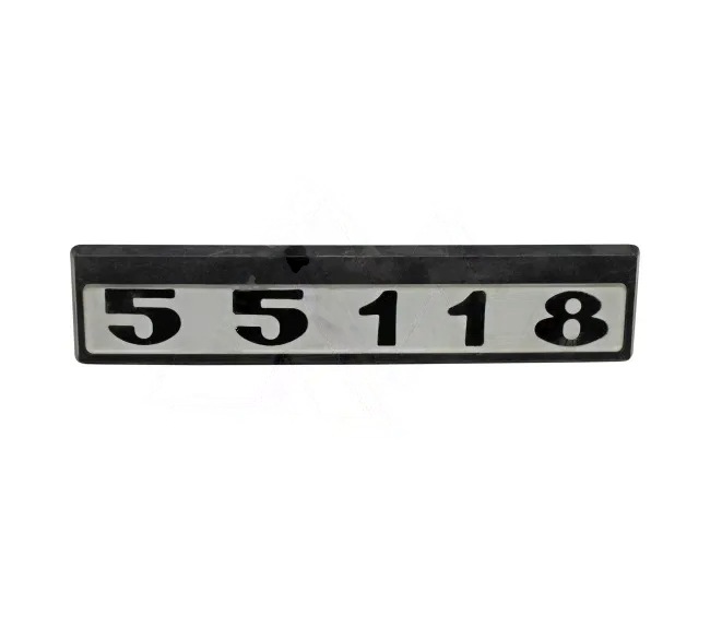 Табличка кабины 55118 (черно-белая)